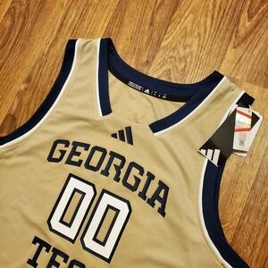 Adidas Georgia Tech‎ Basketball Jersey Men Medium Gold Swingman Player Issue